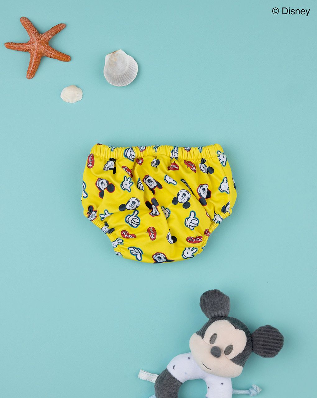 βρεφικό μαγιό πάνα κίτρινο με το mickey για αγόρι - Prénatal