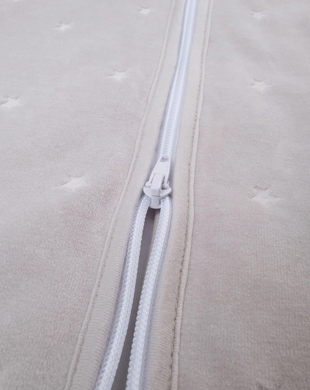 βρεφικός σενίλ αμάνικος χειμερινός υπνόσακος γκρι με αστεράκια 3.0 tog unisex - Prénatal