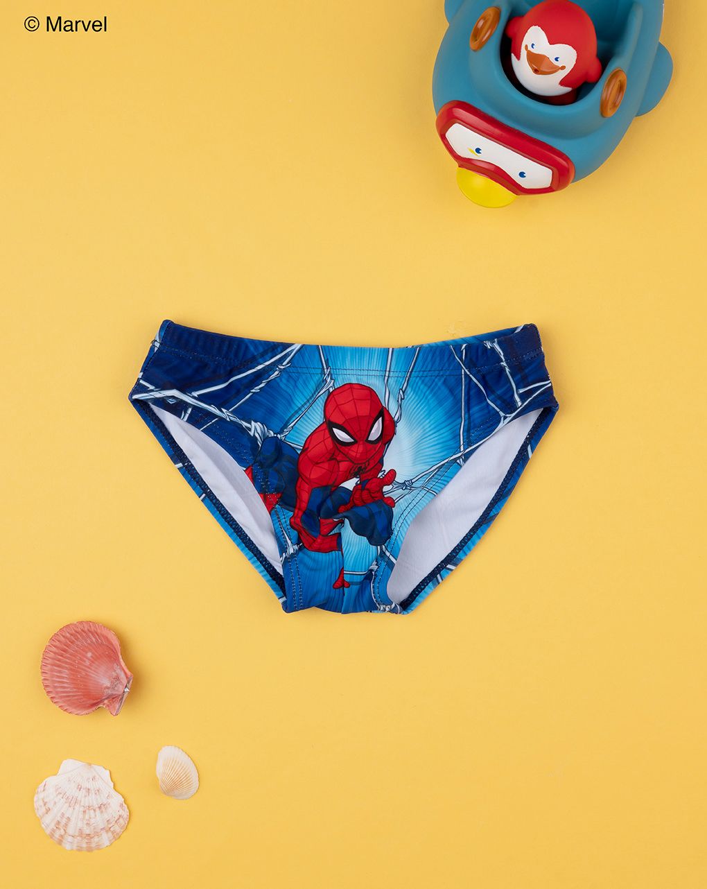 παιδικό μαγιό σλιπ μπλε με το spiderman για αγόρι