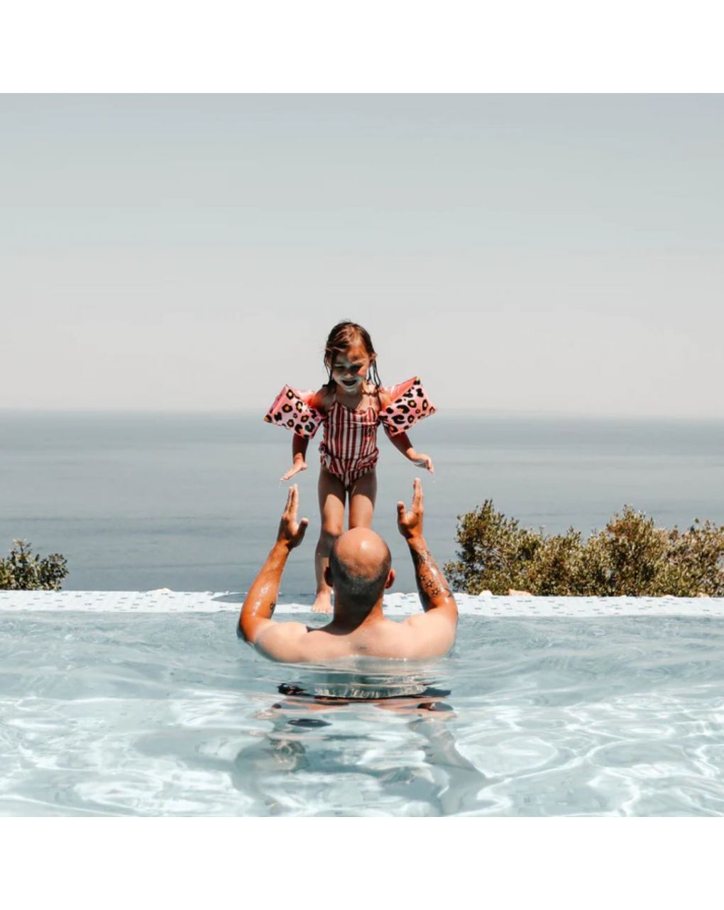 Swim essentials: μπρατσάκια 2-6 ετών "rose gold leopard" swe-2020se36 - Swim Essentials