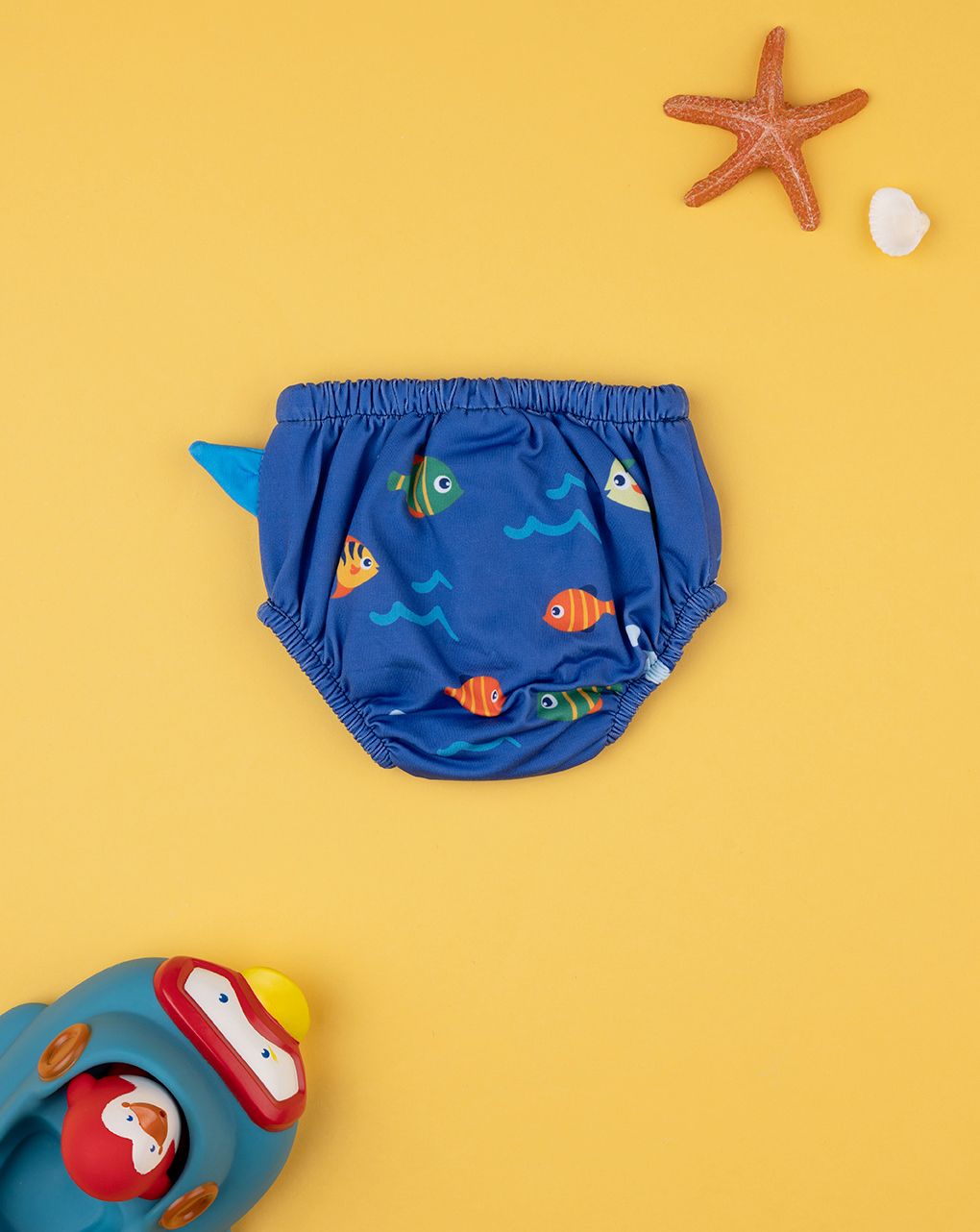 βρεφικό μαγιό πάνα μπλε με καρχαρία για αγόρι - Prénatal