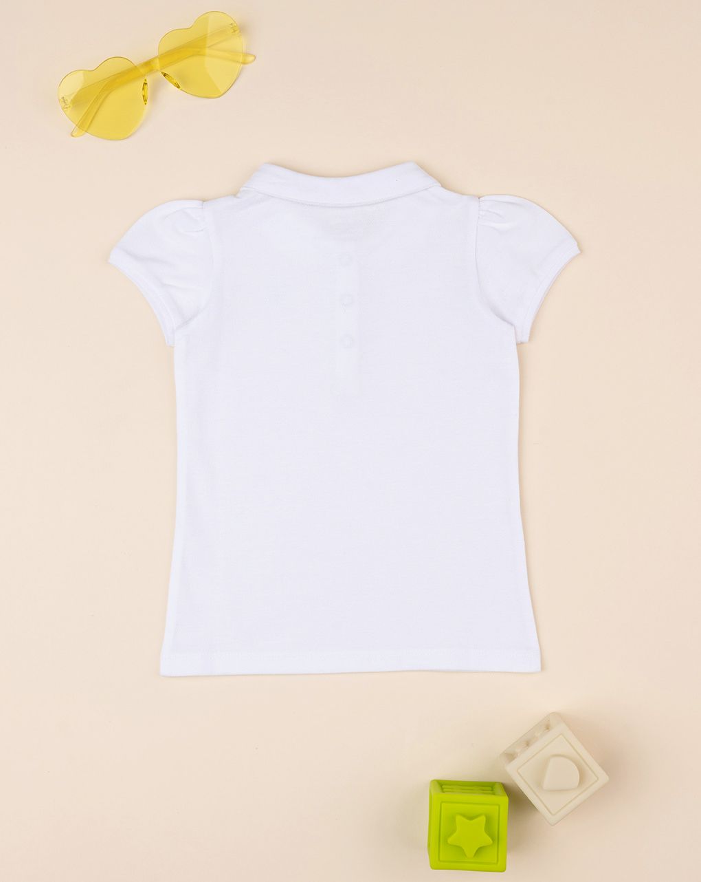 βρεφικό t-shirt πόλο λευκό p για κορίτσι - Prénatal