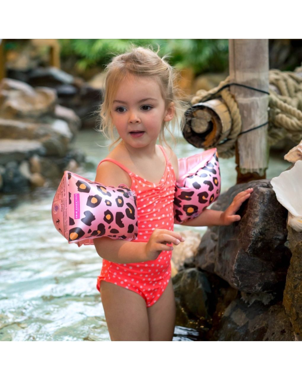 Swim essentials: μπρατσάκια 2-6 ετών "rose gold leopard" swe-2020se36 - Swim Essentials