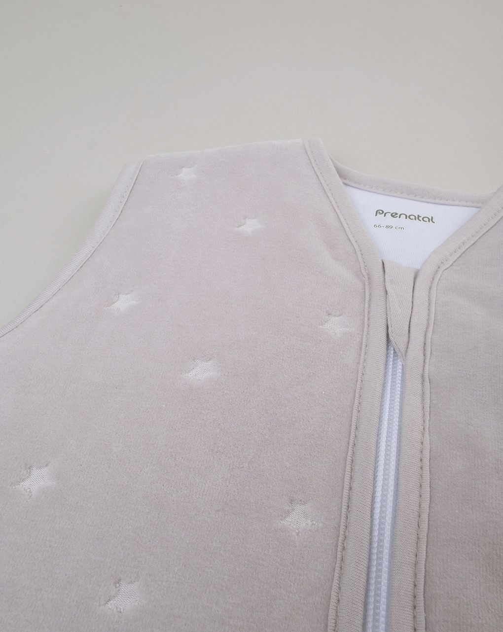 βρεφικός σενίλ αμάνικος χειμερινός υπνόσακος γκρι με αστεράκια 3.0 tog unisex - Prénatal