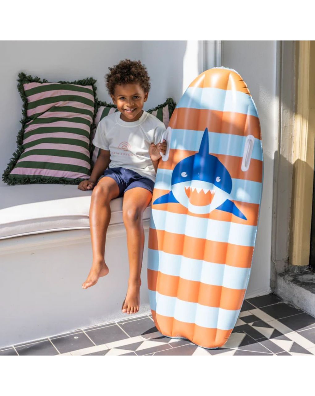 Swim essentials φουσκωτή σανίδα 120cm "striperd shark" swe-2022se312 - Swim Essentials