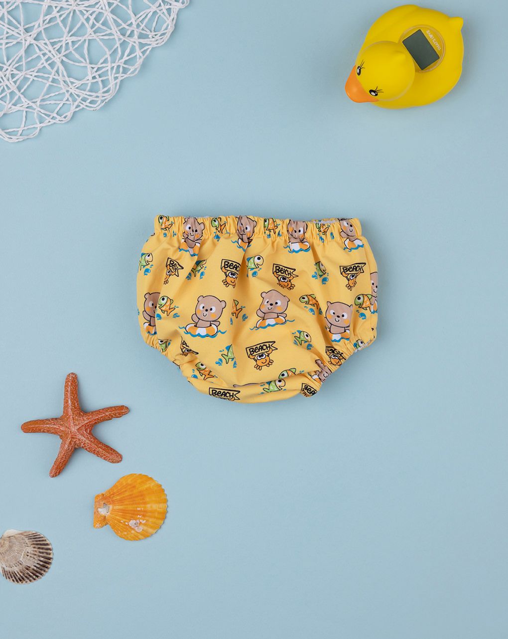 βρεφικό μαγιό πάνα κίτρινο με αρκουδάκια για αγόρι - Prénatal