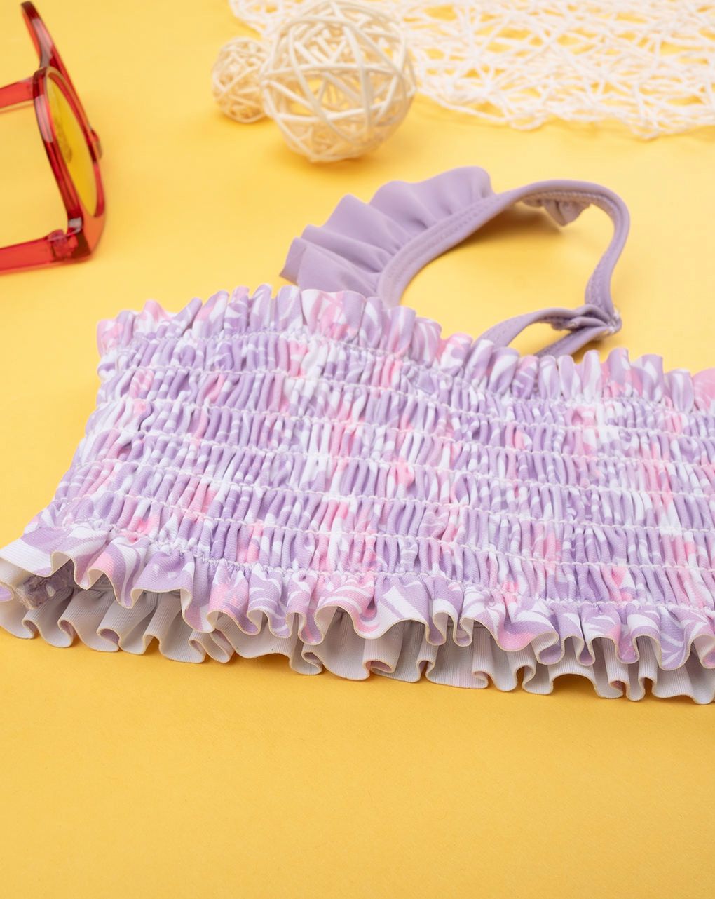 παιδικό μαγιό μπικίνι λιλά τρόπικαλ για κορίτσι - Prénatal