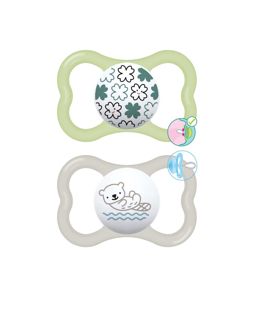 Mam σετ πιπίλα supreme x2 σιλικόνη 16+m