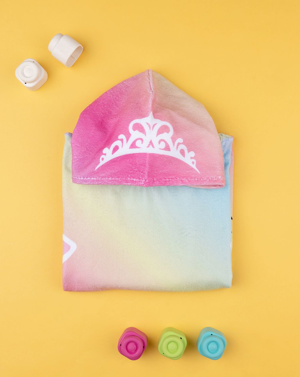 παιδικό πόντσο θαλάσσης ντεγκρατέ με γατάκι για κορίτσι - Prénatal