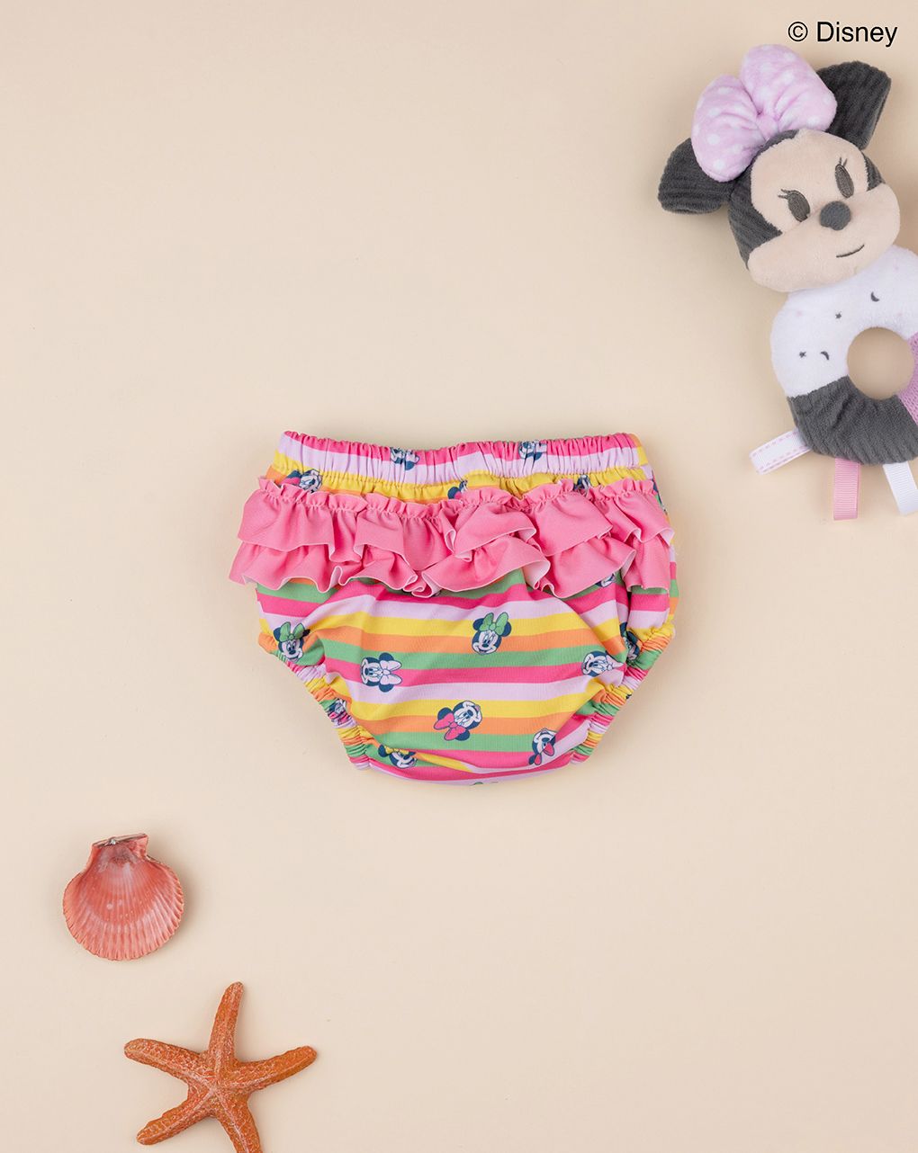 βρεφικό μαγιό πάνα ριγέ με τη minnie για κορίτσι - Prénatal