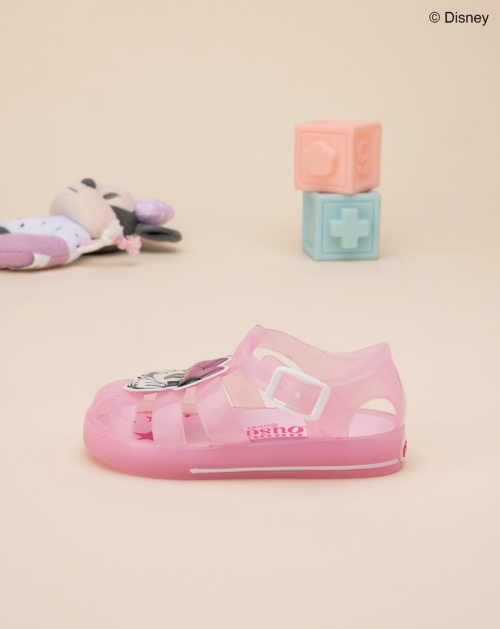 σανδάλια θαλάσσης ροζ με τη minnie για κορίτσι