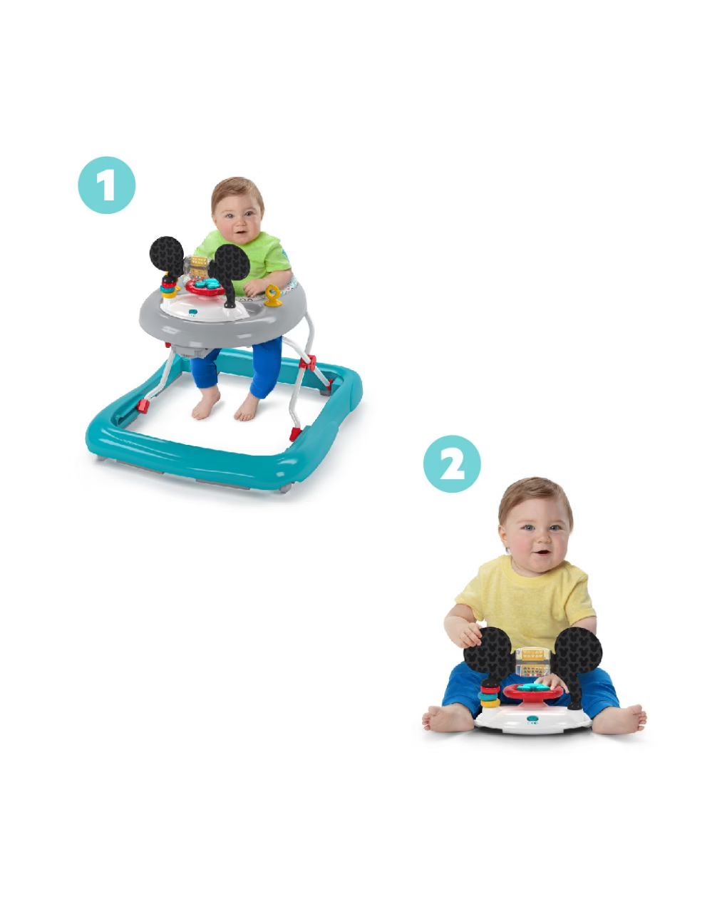 Bright starts στράτα mickey mouse tiny trek walker original bestie 2-in-1 - Bright Starts