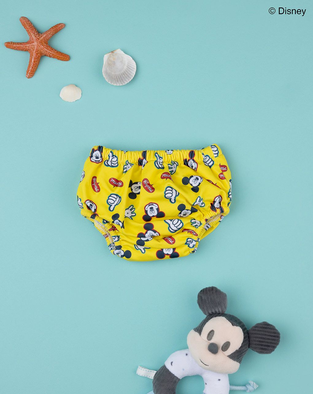 βρεφικό μαγιό πάνα κίτρινο με το mickey για αγόρι - Prénatal