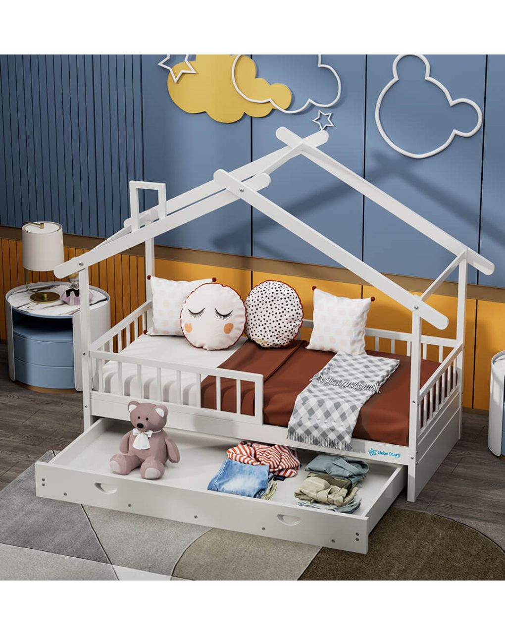 Bebe stars παιδικό κρεβάτι moonlight montessori 436-02 - Bebe Stars