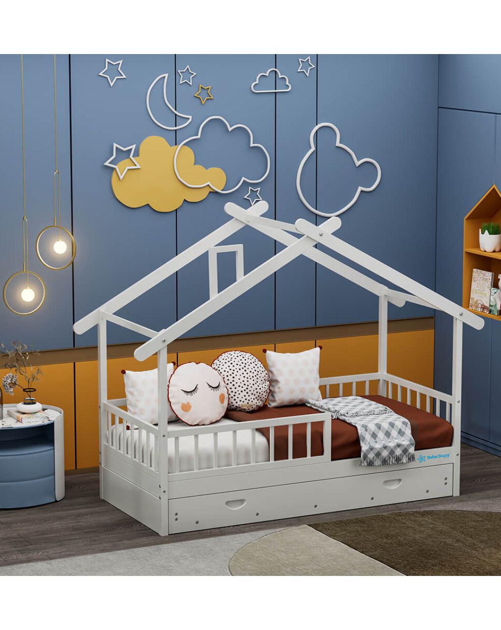 Bebe stars παιδικό κρεβάτι moonlight montessori 436-02