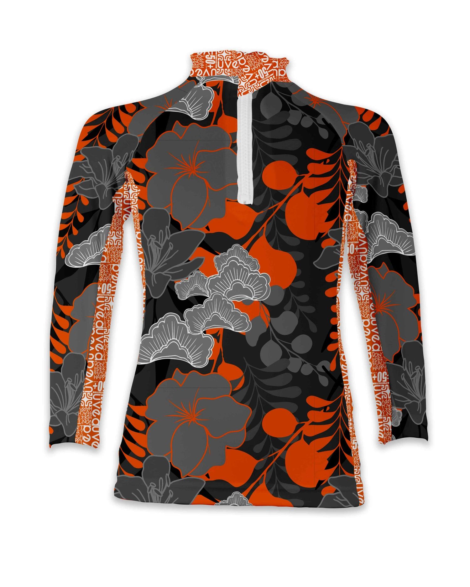 Uvea biarritz παιδική uv μακρυμάνικη μπλούζα aloha black upf 50+ για αγόρι