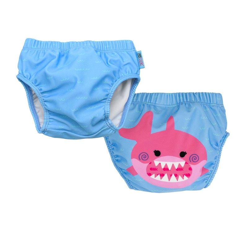 Zoocchini σετ μαγιό πάνα 2 τμχ pink shark upf50+ για κορίτσι - Zoocchini