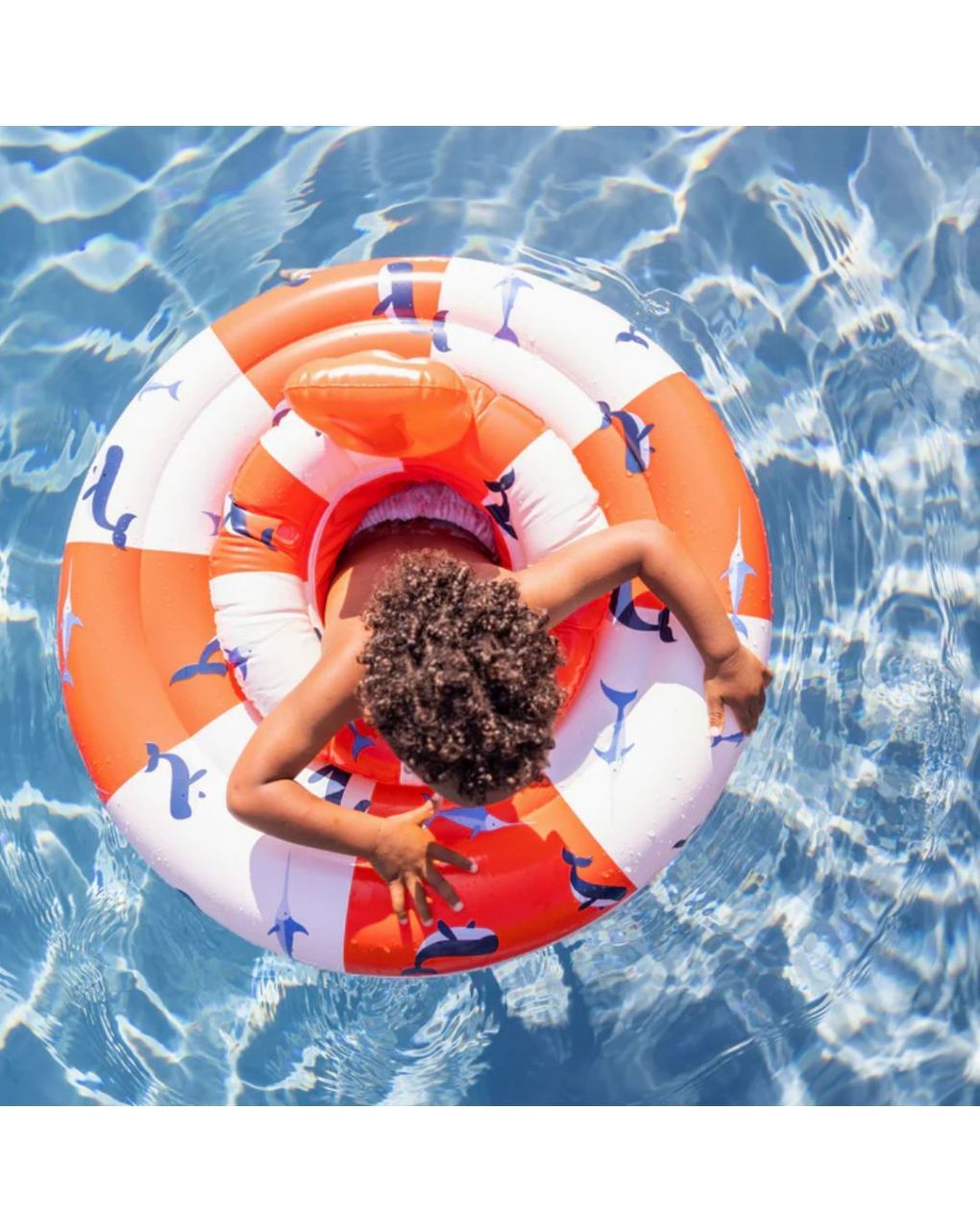 Swim essentials: σωσίβιο 69εκ. 0-1 ετών "red-white whale life boy" swe-2020se153 - Swim Essentials