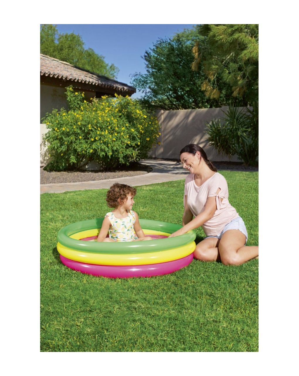 Bestway φουσκωτή πισίνα πολύχρωμη 102x25cm - Bestway