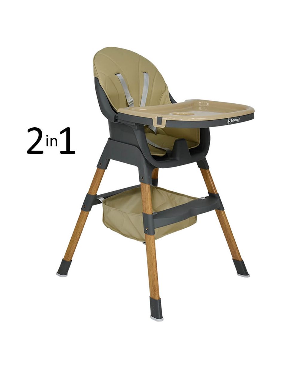 Bebe stars καρέκλα φαγητού leaf 2 in 1 beige 898-182 - Bebe Stars