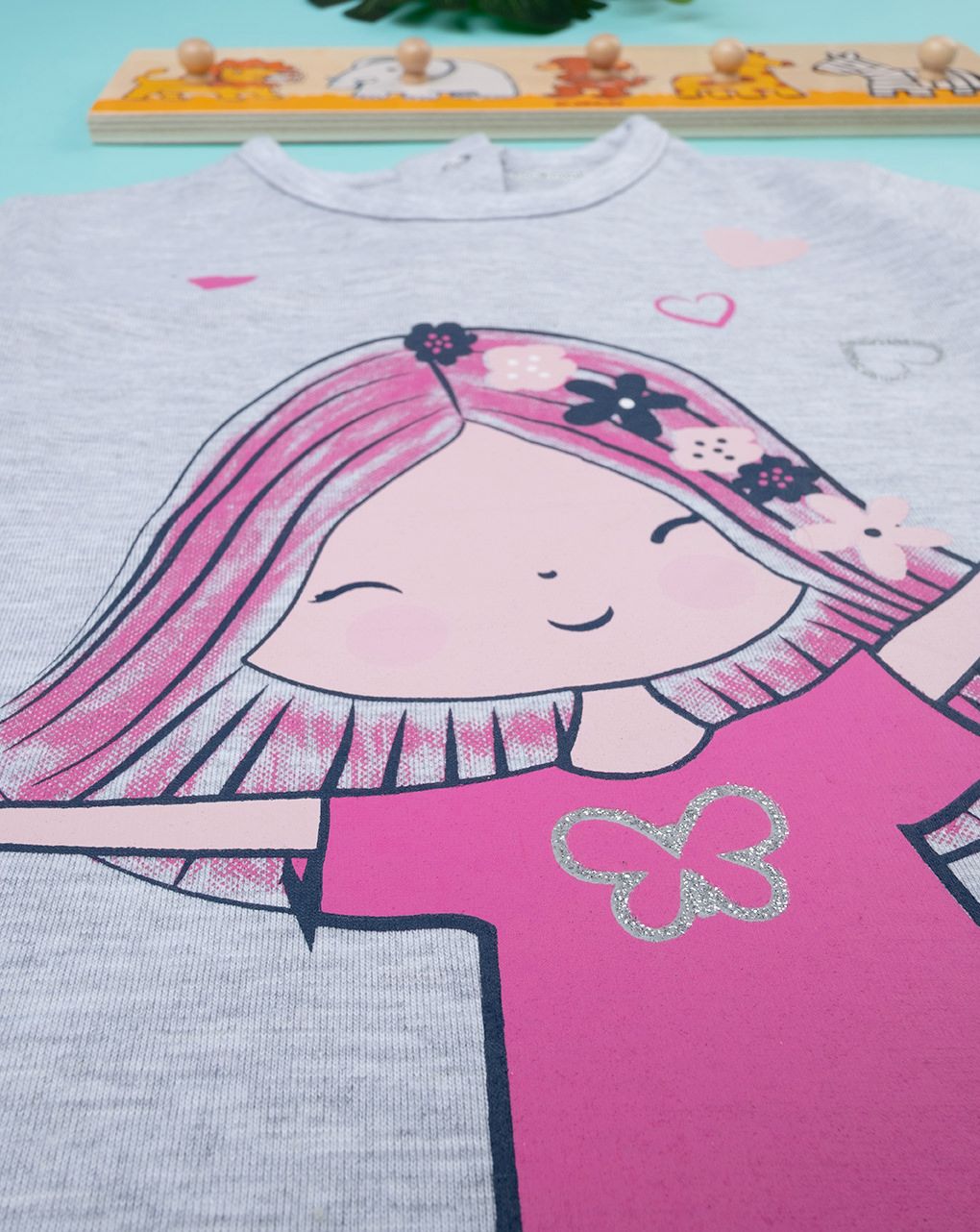 βρεφική μπλούζα γκρι fly για κορίτσι - Prénatal