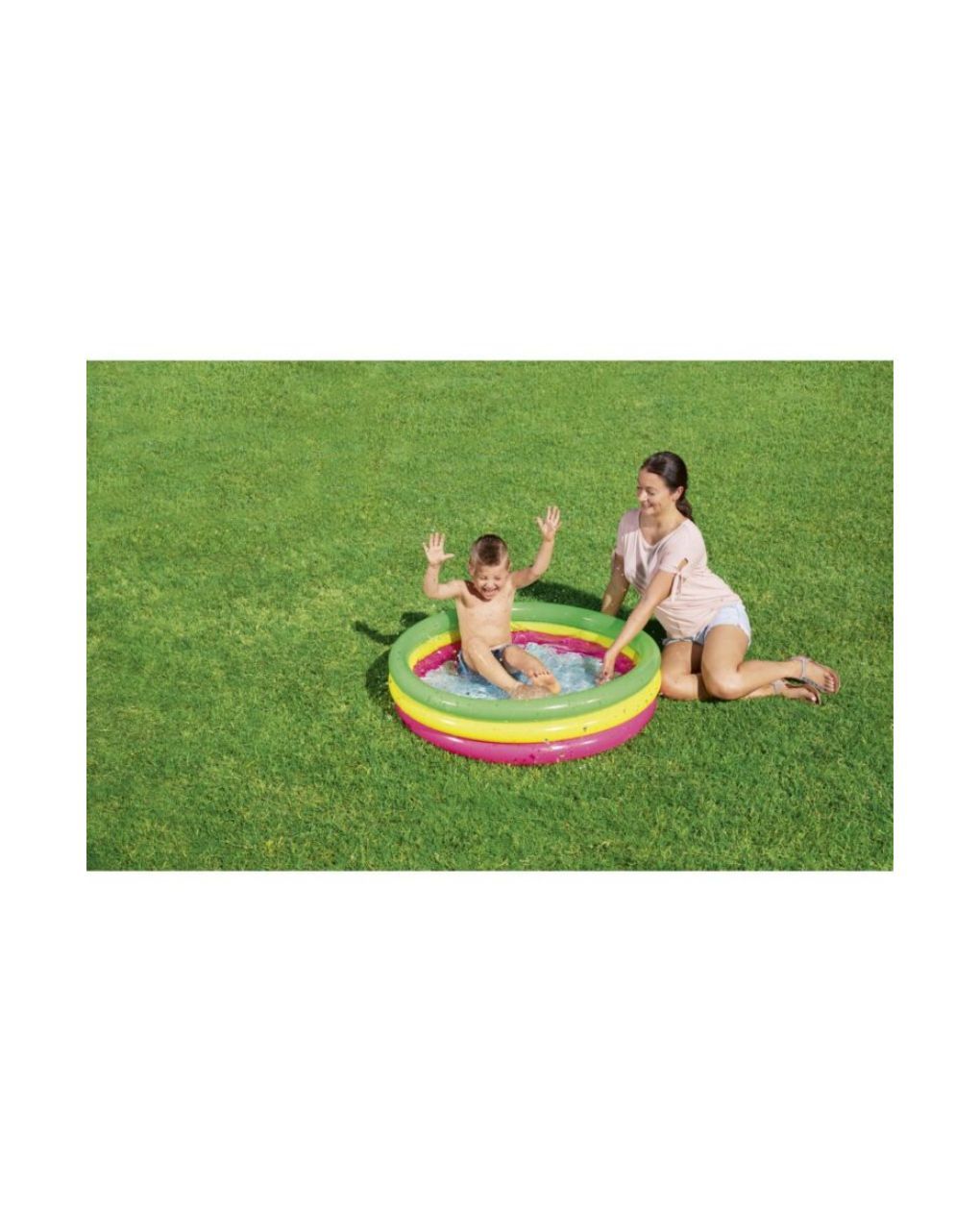 Bestway φουσκωτή πισίνα πολύχρωμη 102x25cm - Bestway