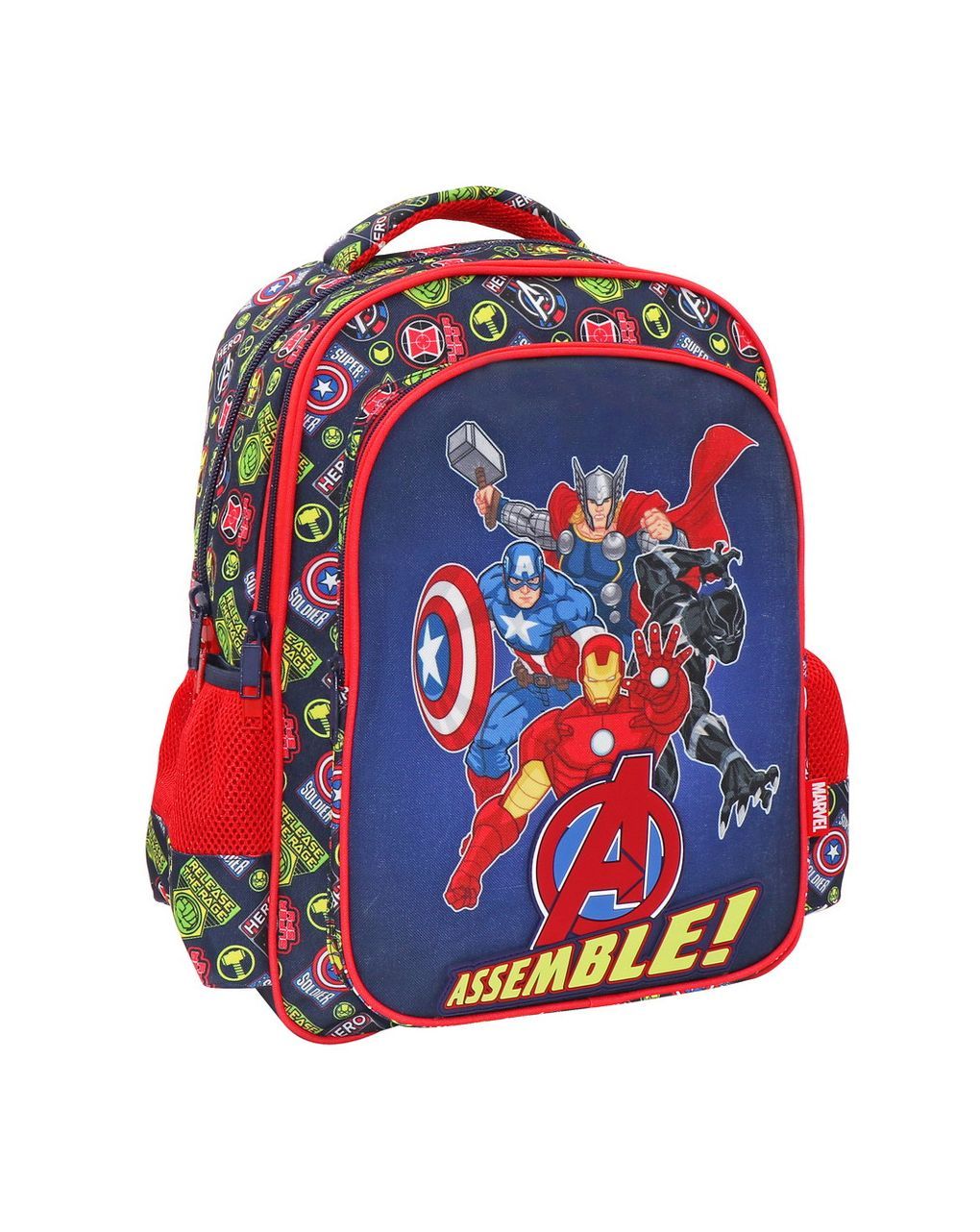 σχολική τσάντα πλάτης δημοτικού avengers assemble 3 θήκες 000506091 - Avengers