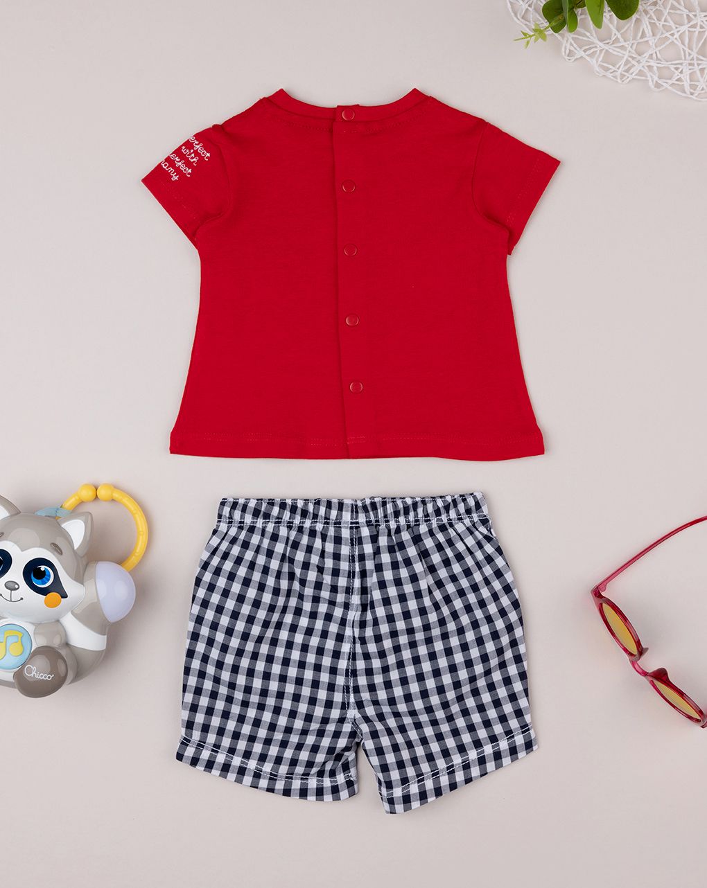 σετ t-shirt και σορτς καρό για αγόρι - Prénatal