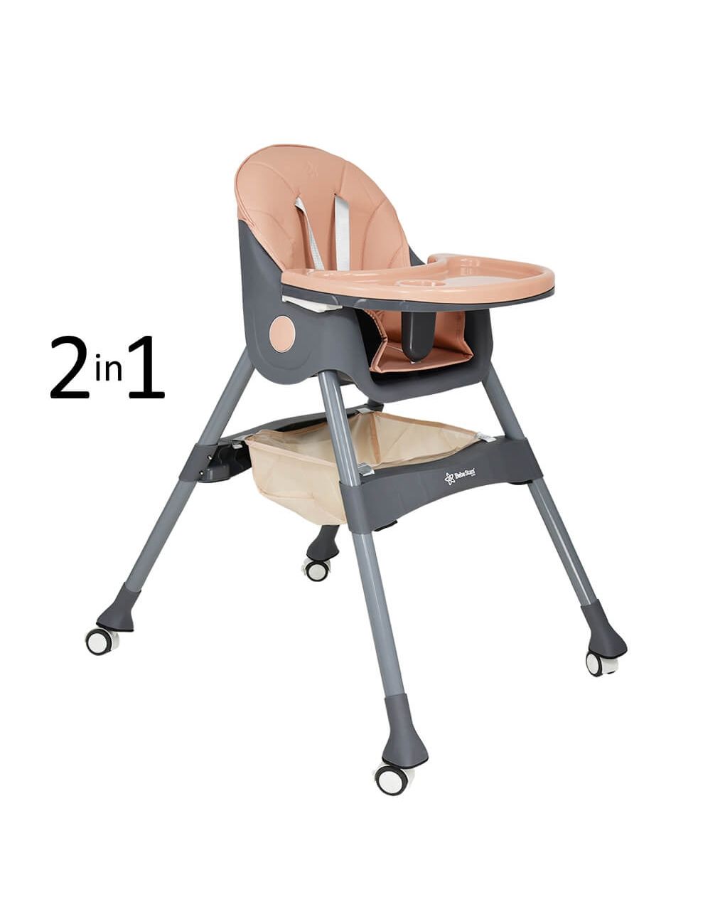 Bebe stars καρέκλα φαγητού cozy 2 in 1 peach 897-185 - Bebe Stars