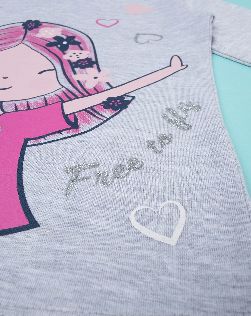 βρεφική μπλούζα γκρι fly για κορίτσι - Prénatal