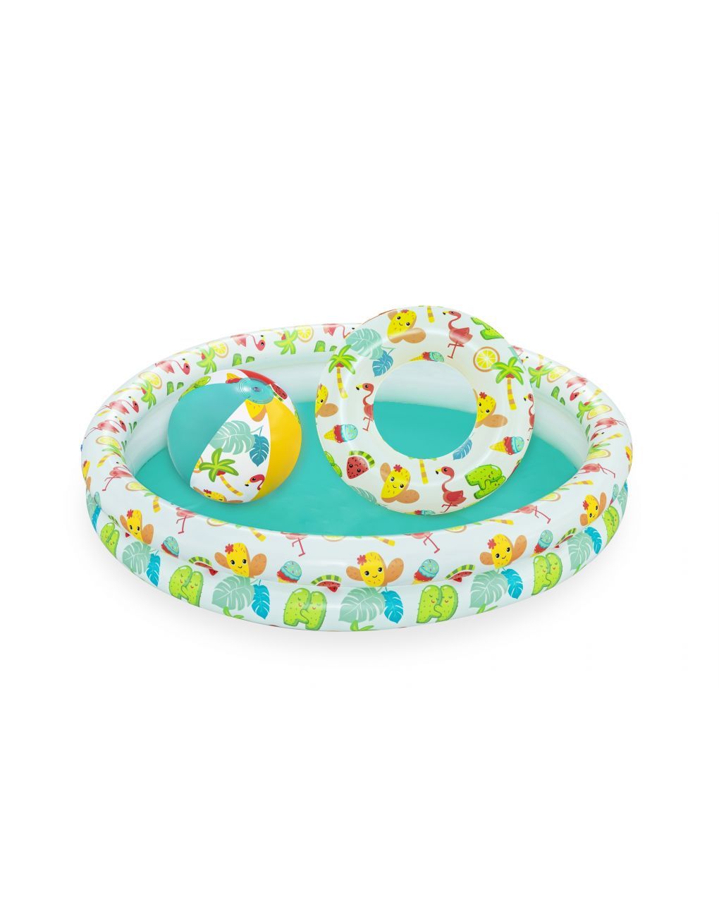 Bestway σετ παιδική πισίνα με μπάλα & σωσίβιο 122x20cm