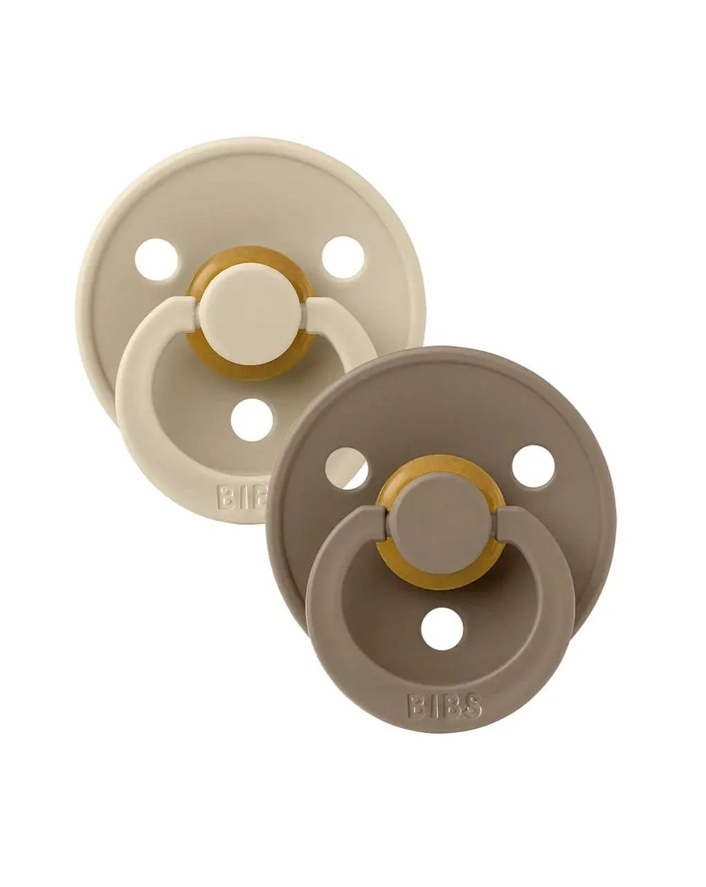 Bibs πιπίλες colour vanilla/dark oak +18 μηνών σετ 2 τεμ.