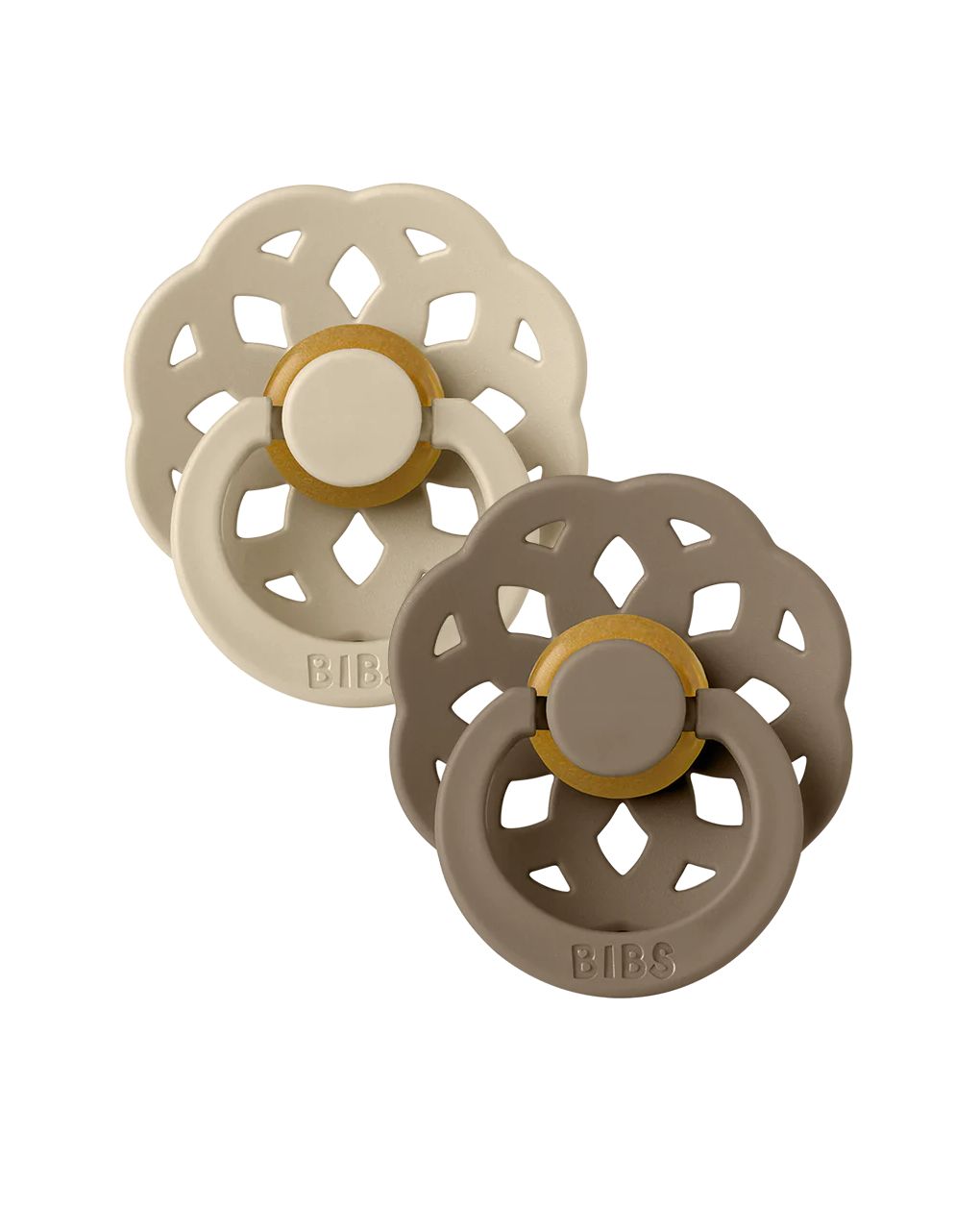 Bibs – πιπίλες boheme vanilla/dark oak +0 μηνών σετ 2 τεμ.