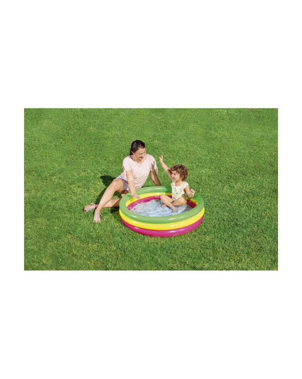 Bestway φουσκωτή πισίνα πολύχρωμη 102x25cm - Bestway