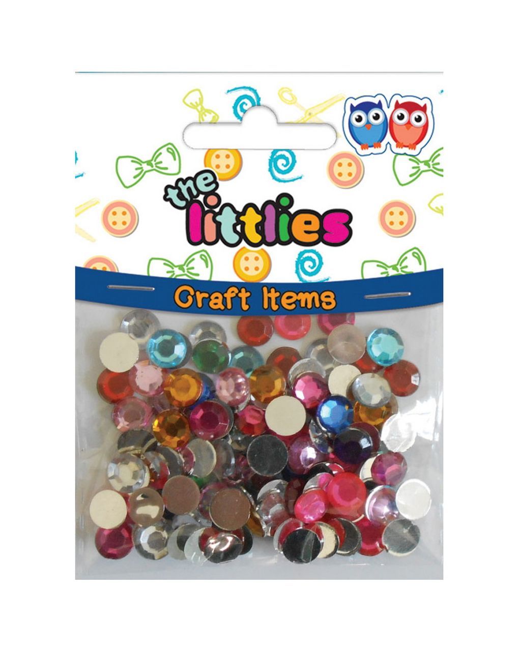 στρόγγυλα στρας χειροτεχνίας the littlies διάφορα χρώματα 8mm 120 τμχ. 000646071 - The littlies
