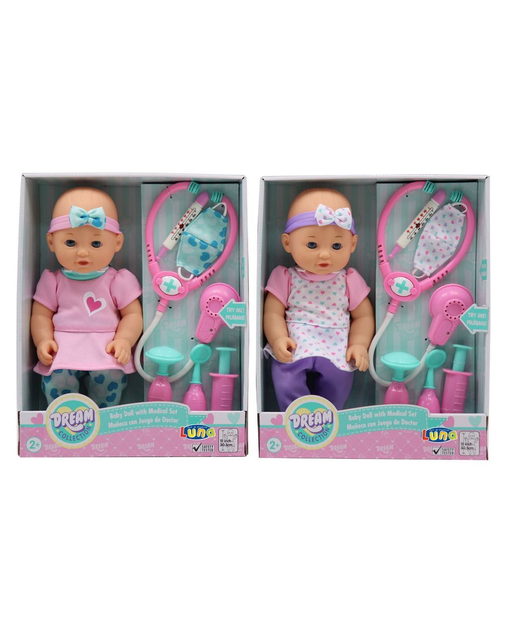 μωρό 30 εκ. σετ ιατρικής luna toys 2 σχέδια 000622185 - LUNA