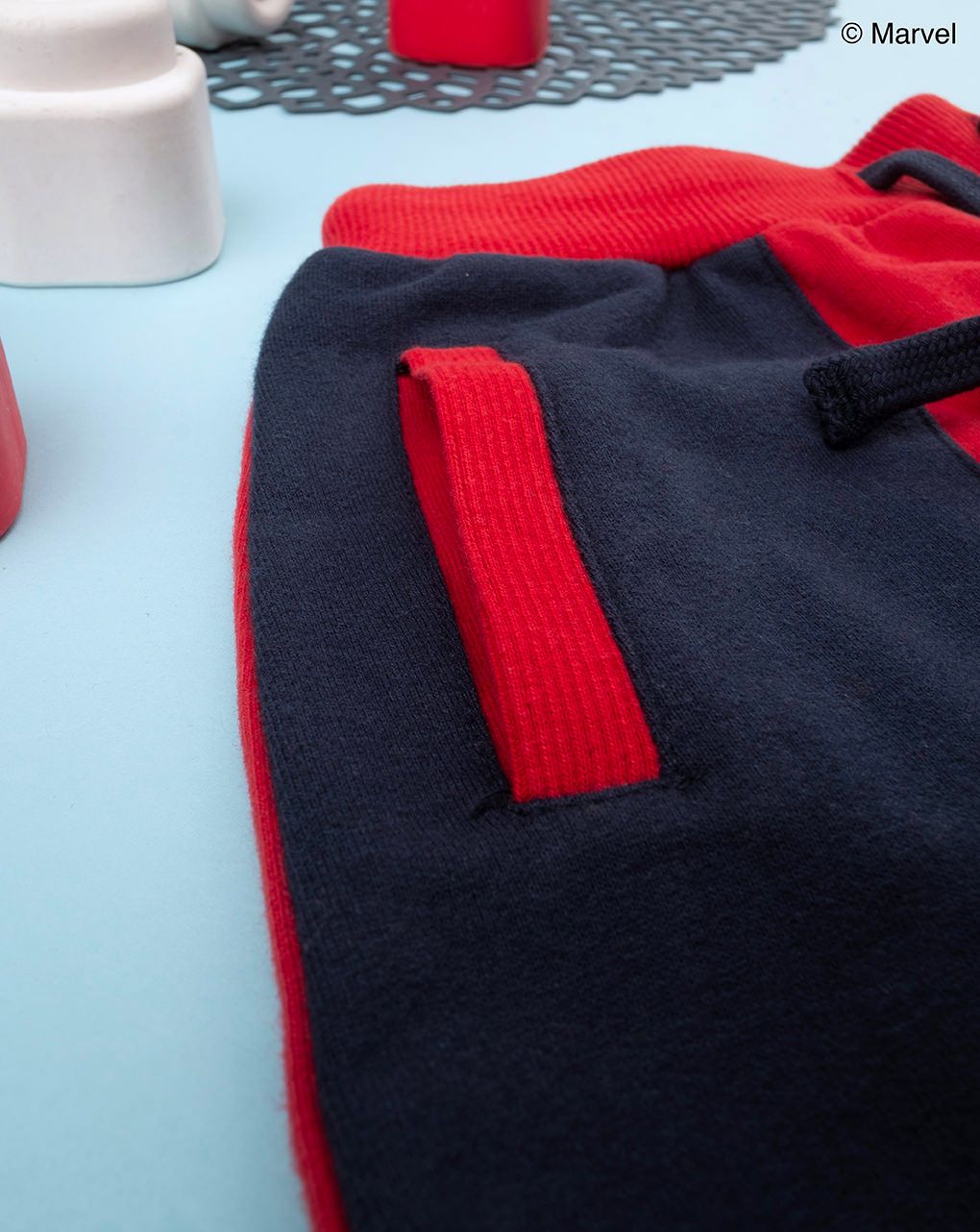 παιδικό παντελόνι φόρμας κόκκινο με το spiderman για αγόρι - Prénatal