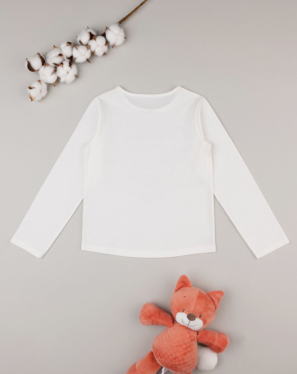 παιδική μπλούζα λευκή teddy για κορίτσι - Prénatal