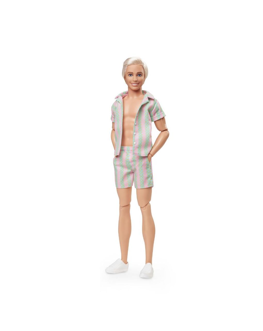 Barbie the movie κούκλα ken pastel striped beach matching set hpj97 - Barbie