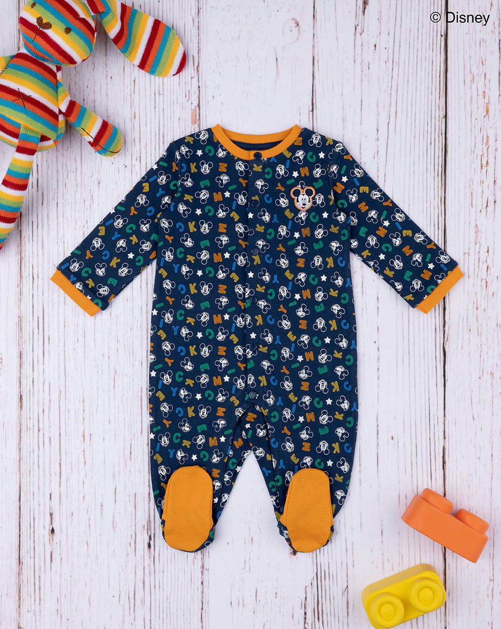 βρεφικό φορμάκι μπλε με το mickey για αγόρι - Prénatal