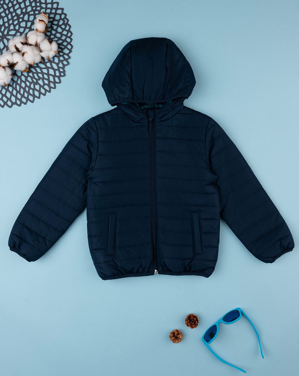 παιδικό μπουφάν φουσκωτό μπλε για αγόρι - Prénatal
