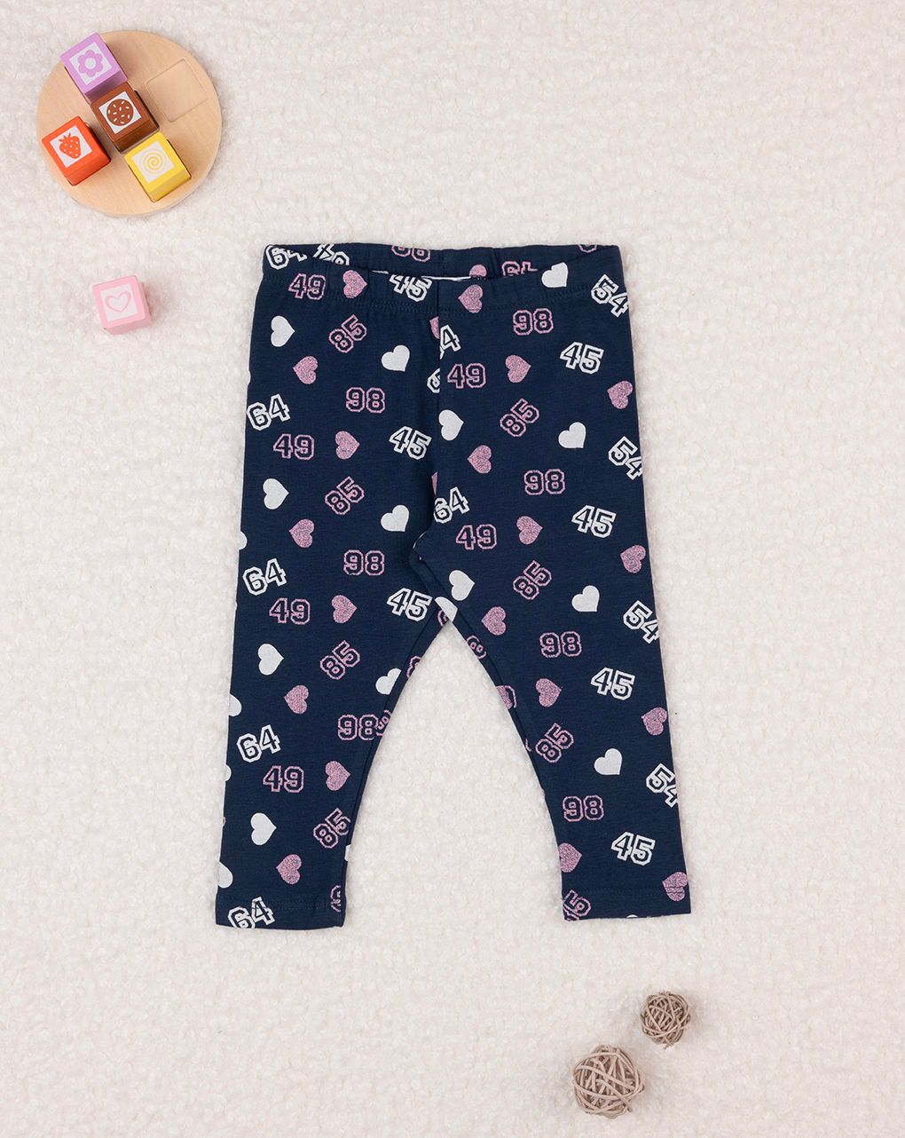 βρεφικό κολάν μπλε με καρδούλες για κορίτσι - Prénatal