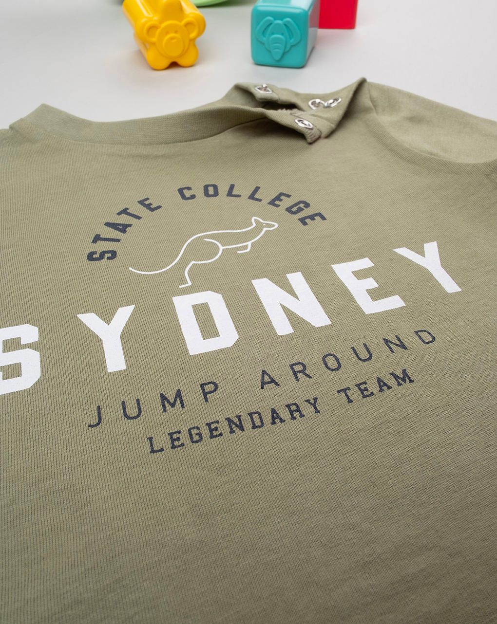 βρεφική μπλούζα χακί sydney για αγόρι - Prénatal