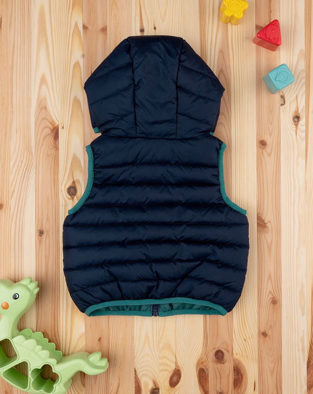 βρεφικό αμάνικο μπουφάν μπλε για αγόρι - Prénatal