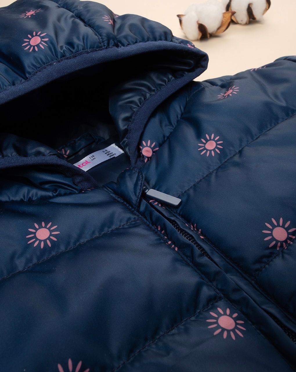 παιδικό μπουφάν φουσκωτό μπλε με ήλιους για κορίτσι - Prénatal