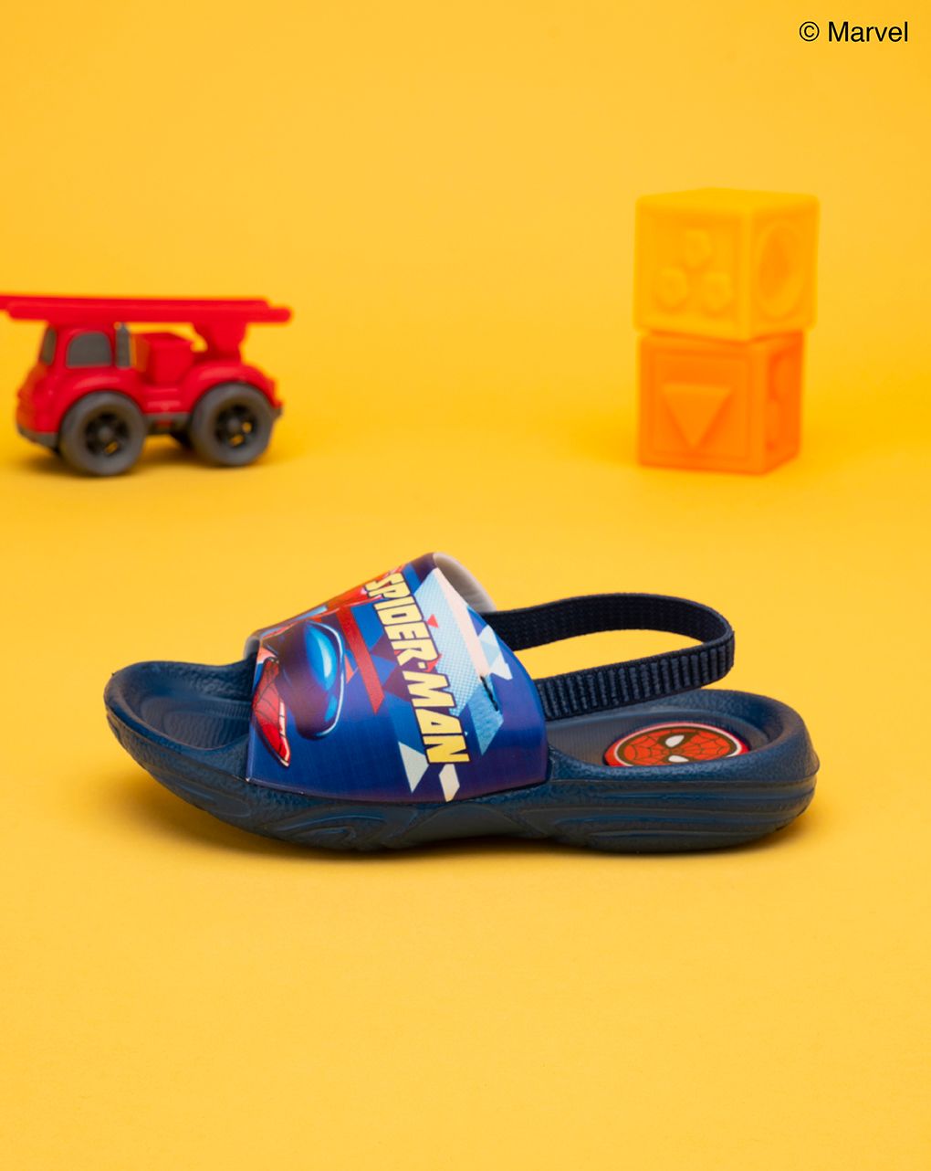 σαγιονάρες μπλε με τον spiderman για αγόρι