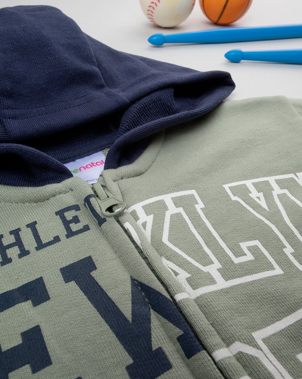 παιδική ζακέτα φούτερ πράσινη/μπλε για αγόρι - Prénatal