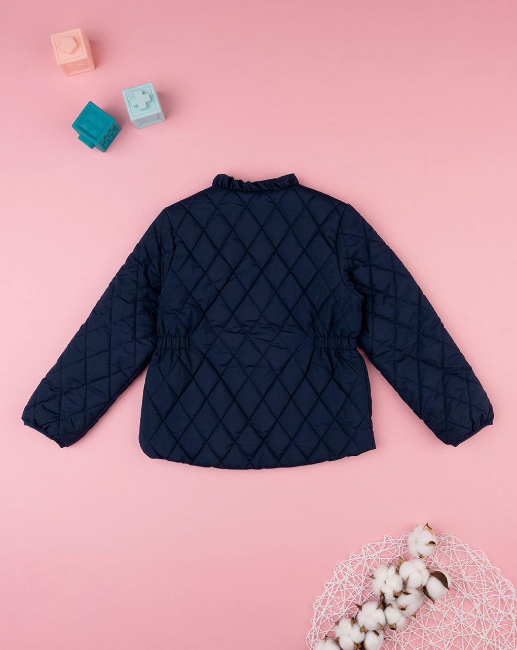 παιδικό μπουφάν καπιτονέ μπλε για κορίτσι - Prénatal