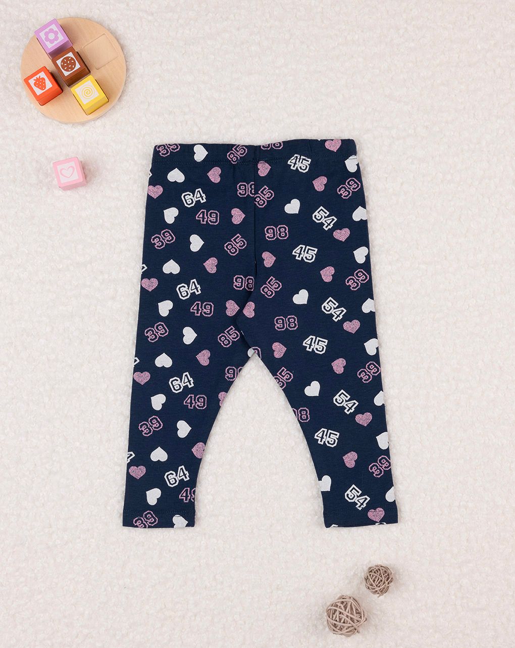 βρεφικό κολάν μπλε με καρδούλες για κορίτσι - Prénatal