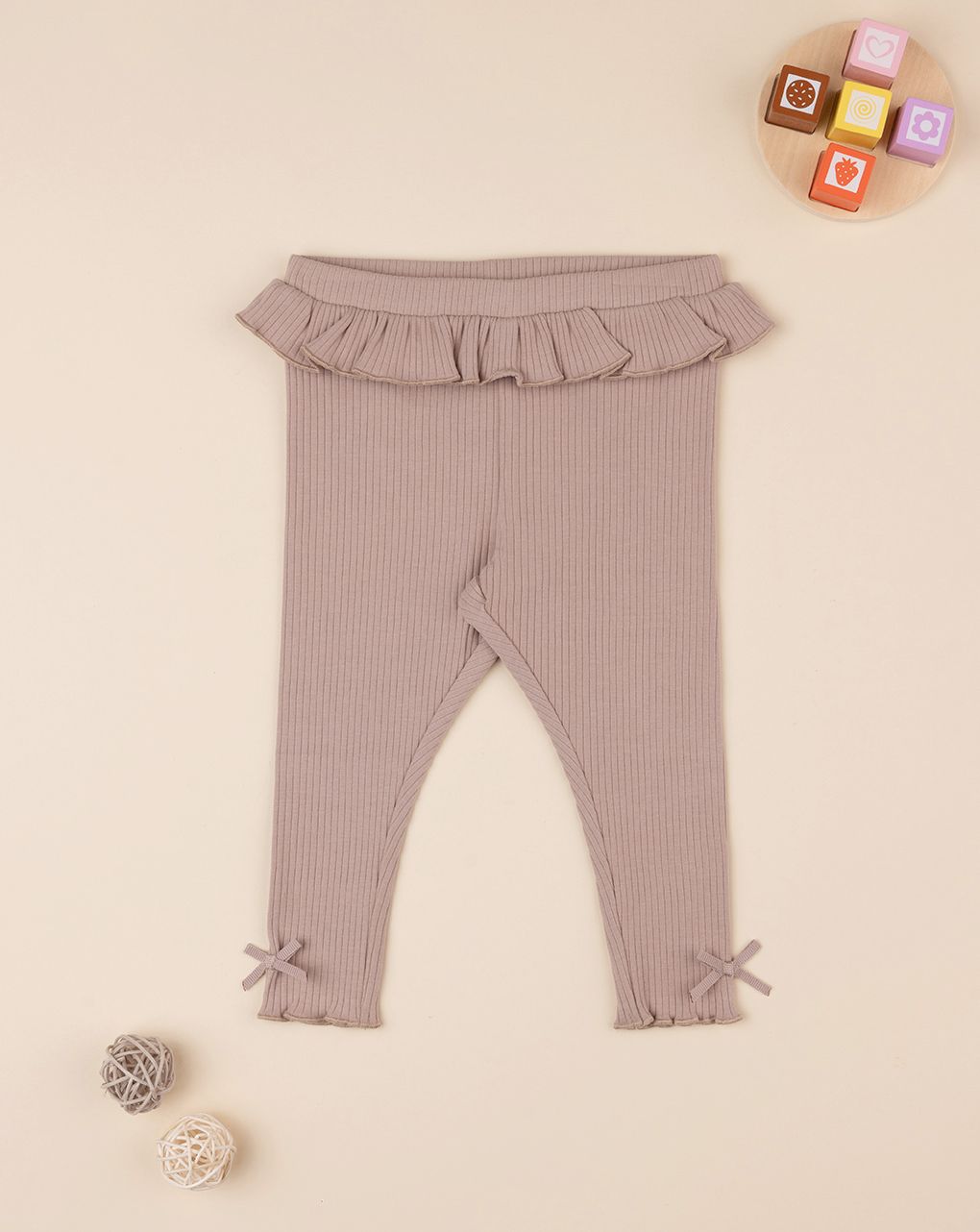 βρεφικό κολάν μπεζ ριμπ για κορίτσι - Prénatal